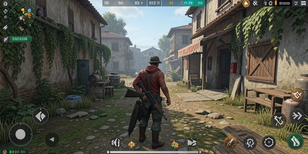 Screenshot menunjukkan antarmuka utama permainan yang menarik.