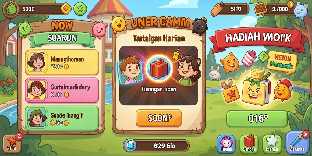 Tangkapan layar menampilkan level pertama yang penuh warna.